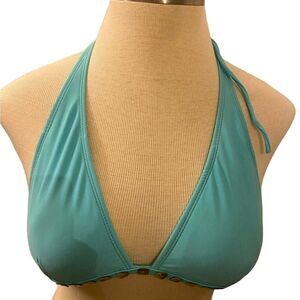 In Mocean Ladies Size Large Teal Pucca Shell Triangle Bikini Top